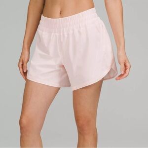 STRAWBERRY MILKSHAKE LULULEMON TRACK THAT SHORTS